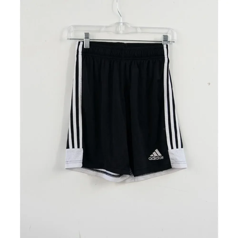 Adidas Black 3 Stripes Kids Athletic Shorts Boys‎ Size Small